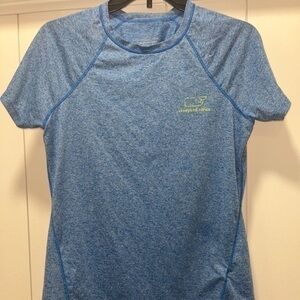 Vineyard Vines Blue Whale Logo Performance Short Sleeve Top Activewear Size S